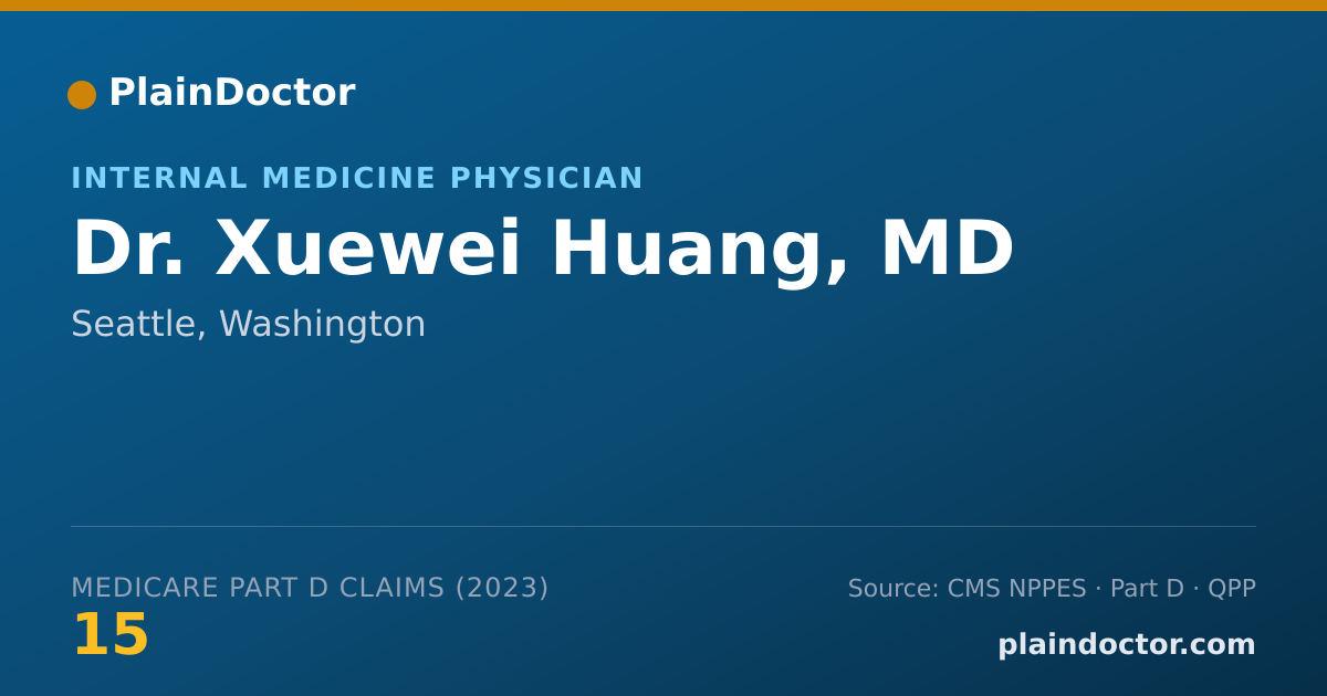 Shareable card for Xuewei Huang, MD - Internal Medicine Physician, Seattle, WA