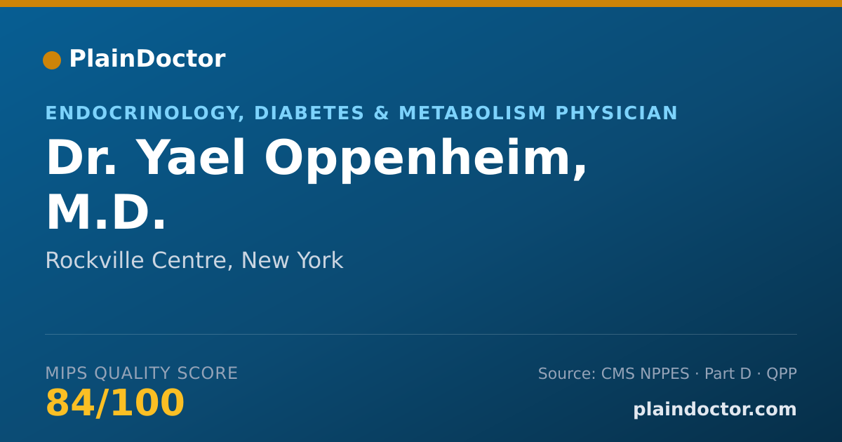 Shareable card for Yael Oppenheim, M.D. - Endocrinology, Diabetes & Metabolism Physician, Rockville Centre, NY