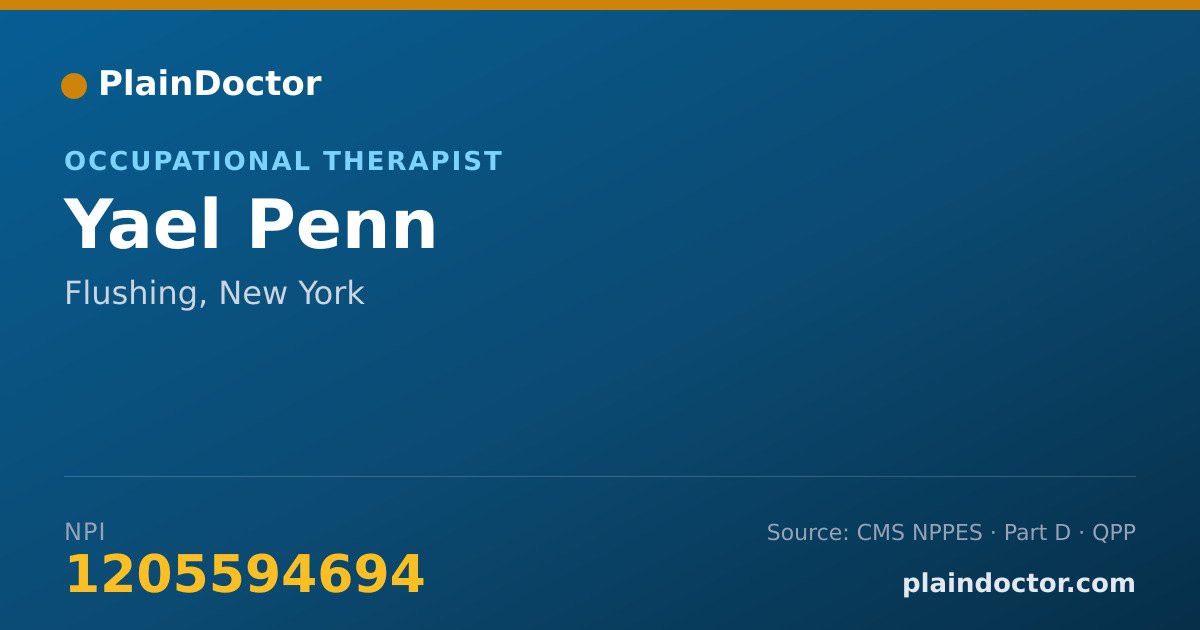 Shareable card for Yael Penn - Occupational Therapist, Flushing, NY