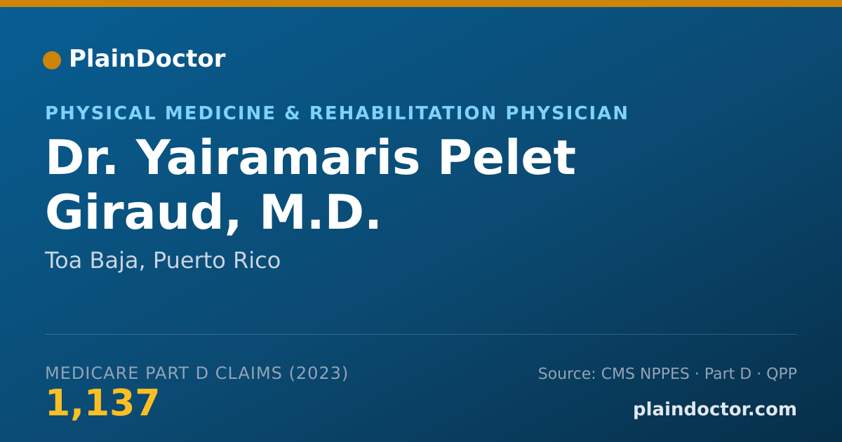 Shareable card for Yairamaris Pelet Giraud, M.D. - Physical Medicine & Rehabilitation Physician, Toa Baja, PR