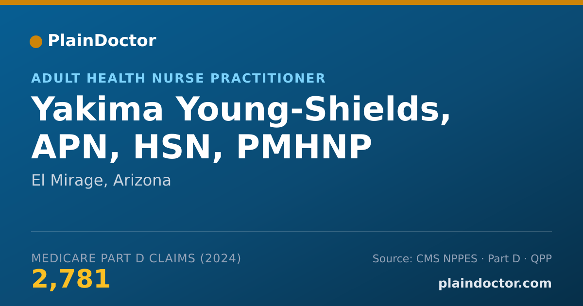 Shareable card for Yakima Young-Shields, APN, HSN, PMHNP - Adult Health Nurse Practitioner, El Mirage, AZ