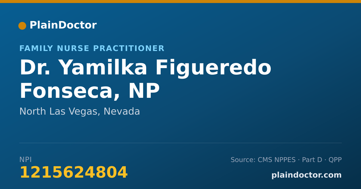 Shareable card for Yamilka Figueredo Fonseca, NP - Family Nurse Practitioner, North Las Vegas, NV
