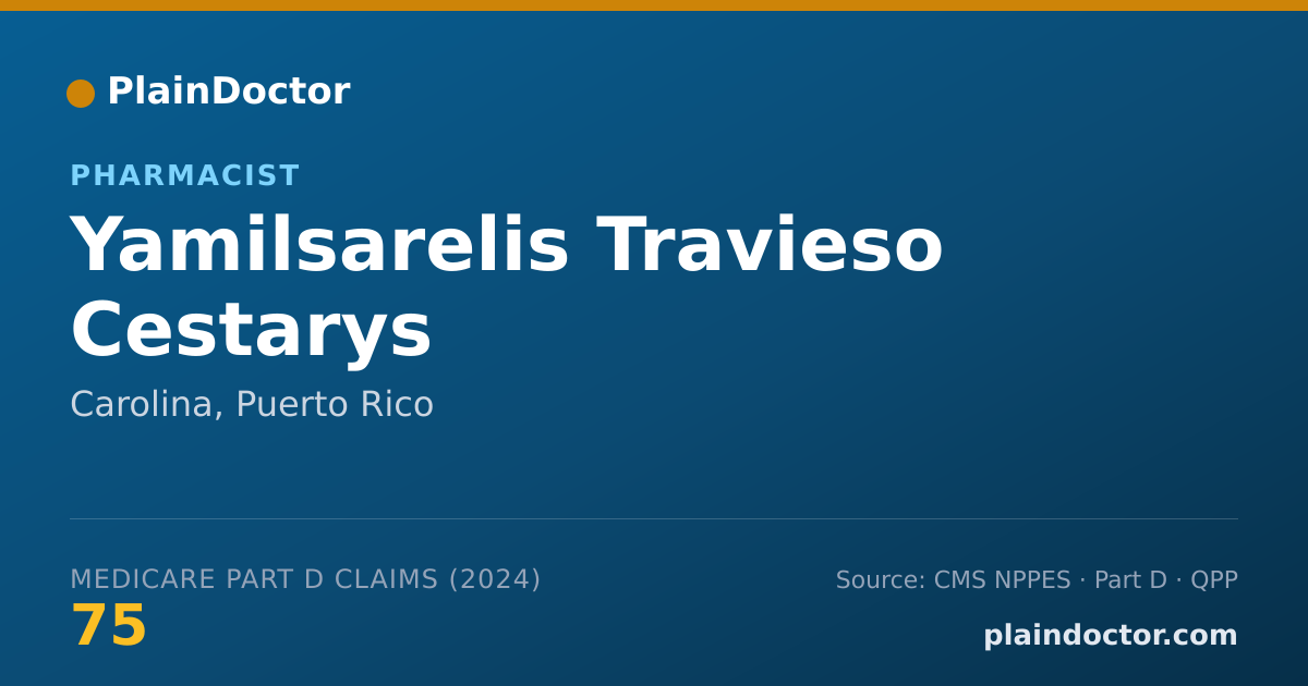 Shareable card for Yamilsarelis Travieso Cestarys - Pharmacist, Carolina, PR