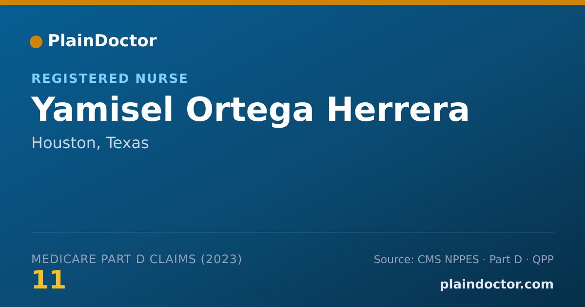 Shareable card for Yamisel Ortega Herrera - Registered Nurse, Houston, TX