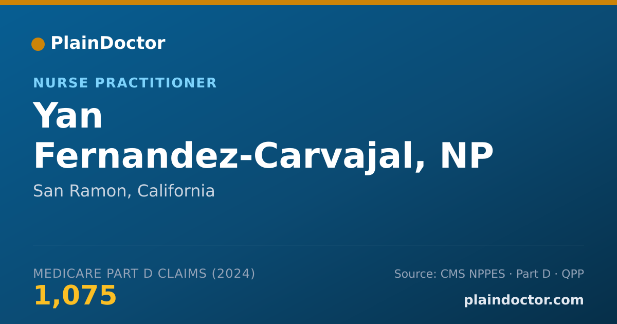 Shareable card for Yan Fernandez-Carvajal, NP - Nurse Practitioner, San Ramon, CA