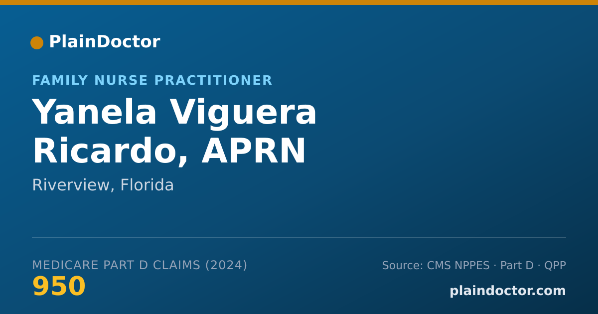 Shareable card for Yanela Viguera Ricardo, APRN - Family Nurse Practitioner, Brandon, FL