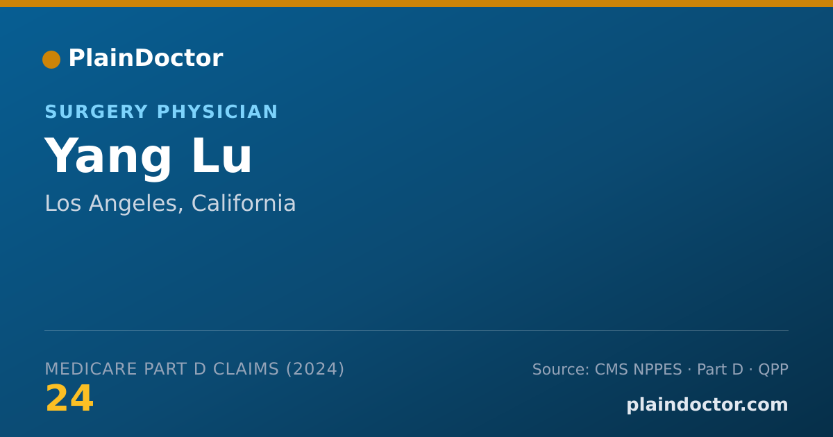Shareable card for Yang Lu - Surgery Physician, Los Angeles, CA
