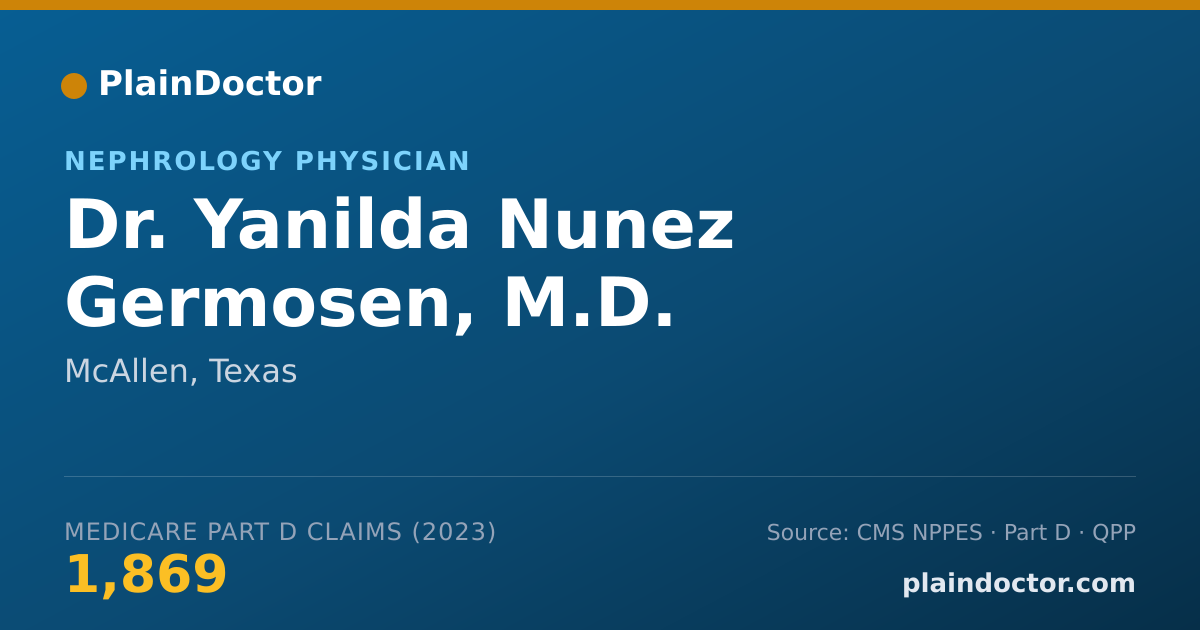 Shareable card for Yanilda Nunez Germosen, M.D. - Nephrology Physician, McAllen, TX