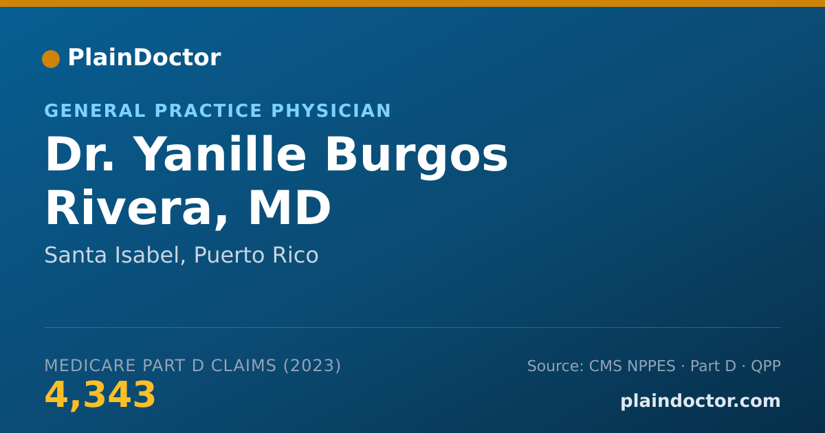 Shareable card for Yanille Burgos Rivera, MD - General Practice Physician, Santa Isabel, PR