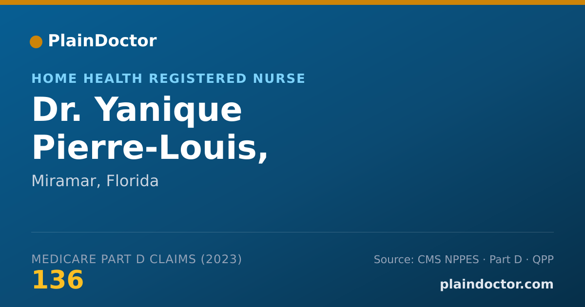 Shareable card for Yanique Pierre-Louis, REGISTERED NURSE - Home Health Registered Nurse, Miramar, FL