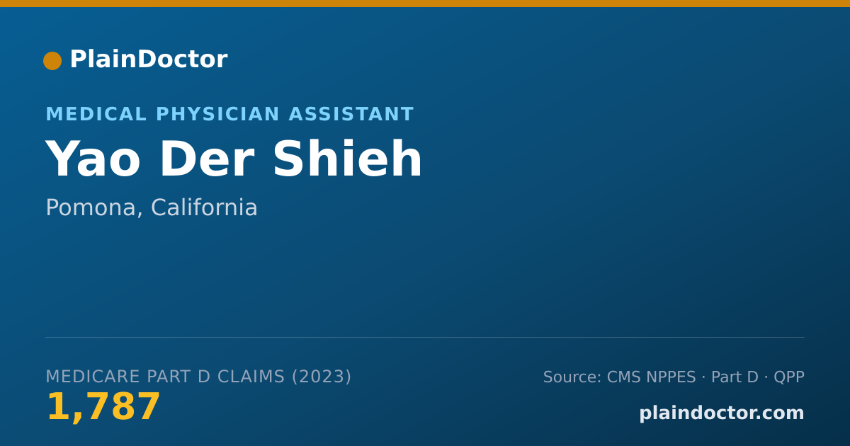 Shareable card for Yao Der Shieh - Medical Physician Assistant, Pomona, CA