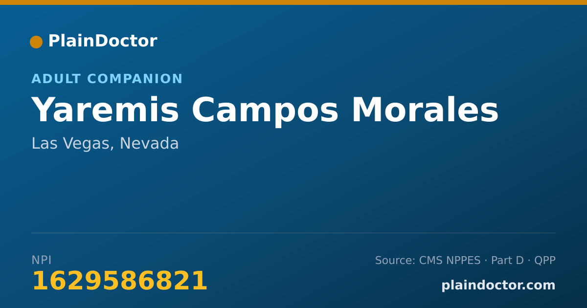 Shareable card for Yaremis Campos Morales - Adult Companion, Las Vegas, NV