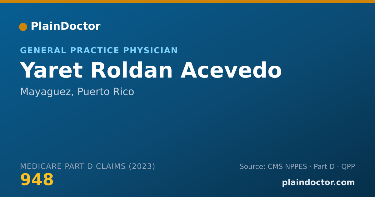 Shareable card for Yaret Roldan Acevedo - General Practice Physician, Mayaguez, PR