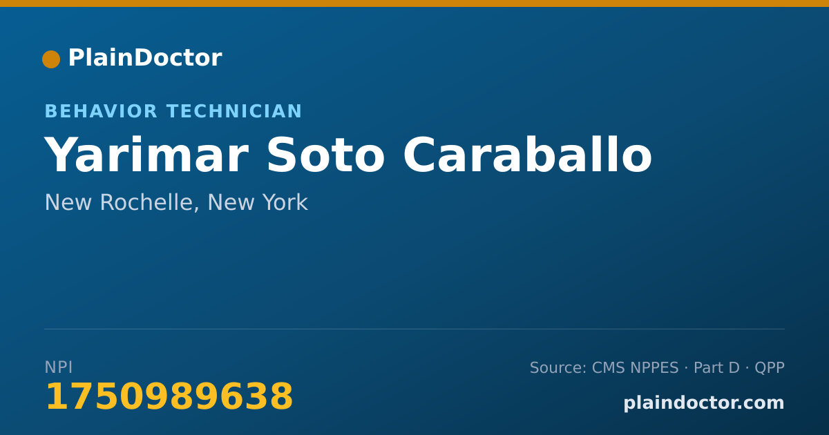 Shareable card for Yarimar Soto Caraballo - Behavior Technician, New Rochelle, NY