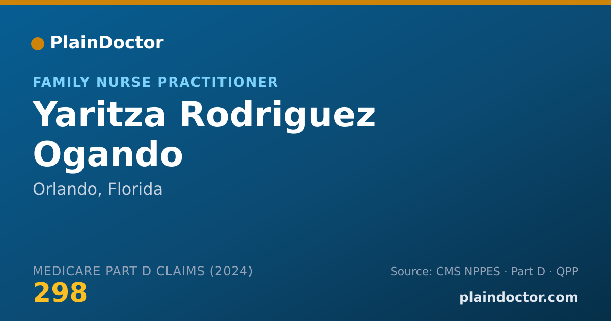 Shareable card for Yaritza Rodriguez Ogando - Family Nurse Practitioner, Orlando, FL