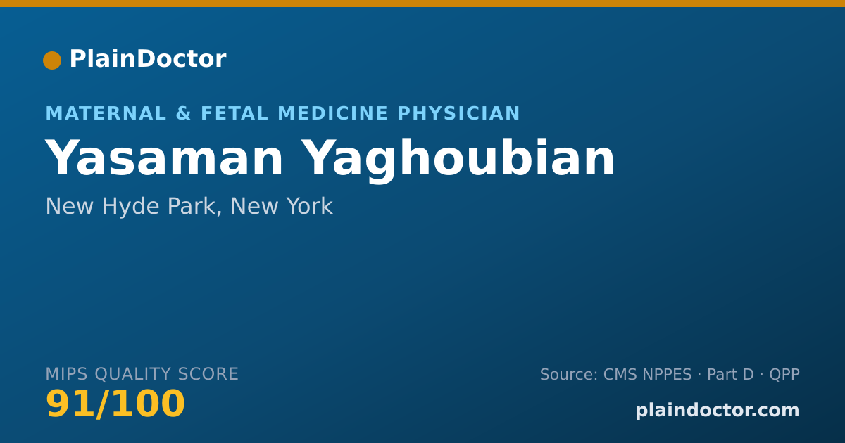 Shareable card for Yasaman Yaghoubian - Maternal & Fetal Medicine Physician, New Hyde Park, NY