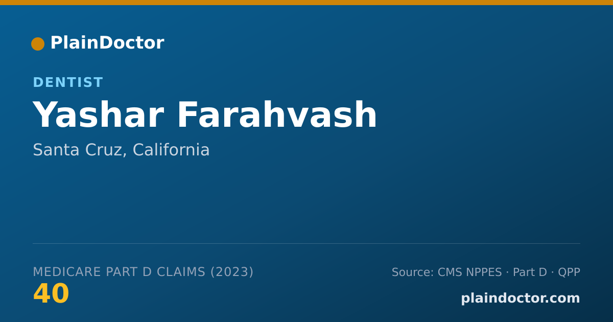 Shareable card for Yashar Farahvash - Dentist, Santa Cruz, CA