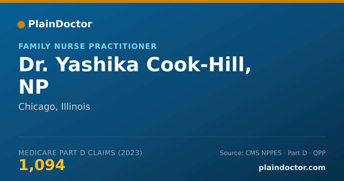 Shareable card for Yashika Cook-Hill, NP - Family Nurse Practitioner, Chicago, IL