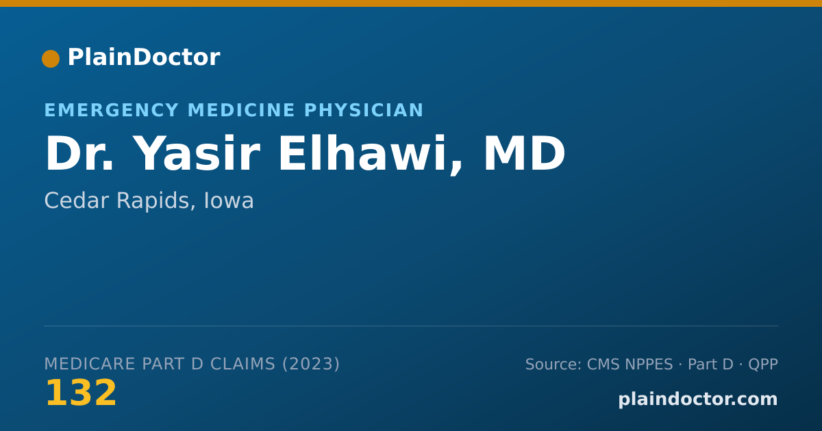 Shareable card for Yasir Elhawi, MD - Emergency Medicine Physician, Cedar Rapids, IA
