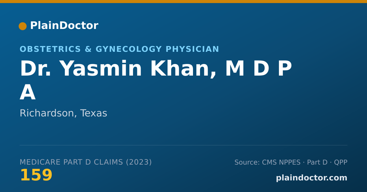 Shareable card for Yasmin Khan, M D P A - Obstetrics & Gynecology Physician, Richardson, TX