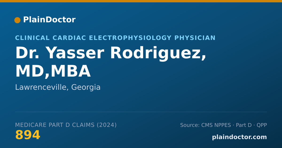 Shareable card for Yasser Rodriguez, MD,MBA - Clinical Cardiac Electrophysiology Physician, Lawrenceville, GA