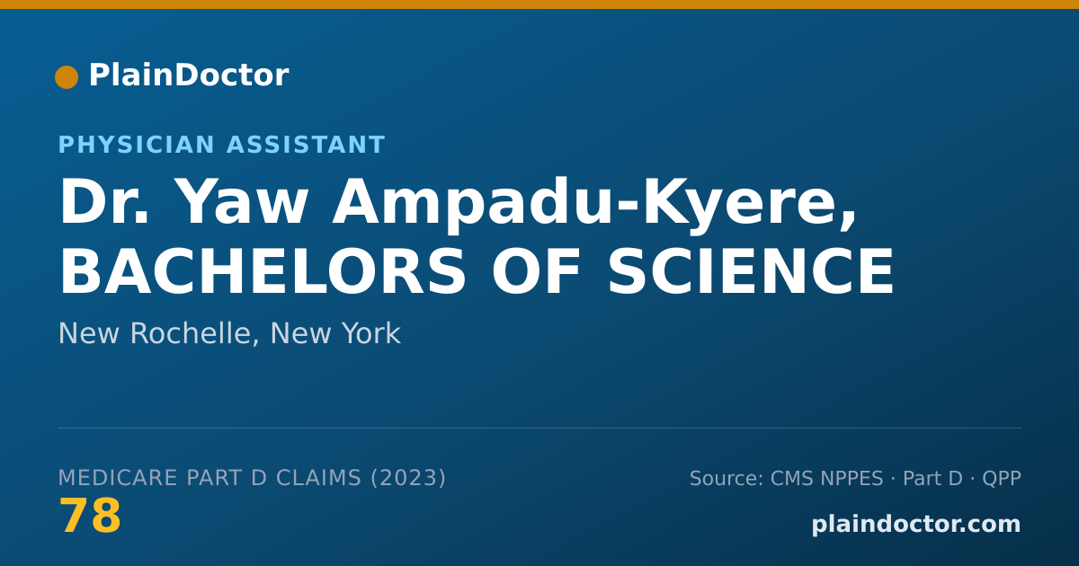 Shareable card for Yaw Ampadu-Kyere, BACHELORS OF SCIENCE - Physician Assistant, New Rochelle, NY
