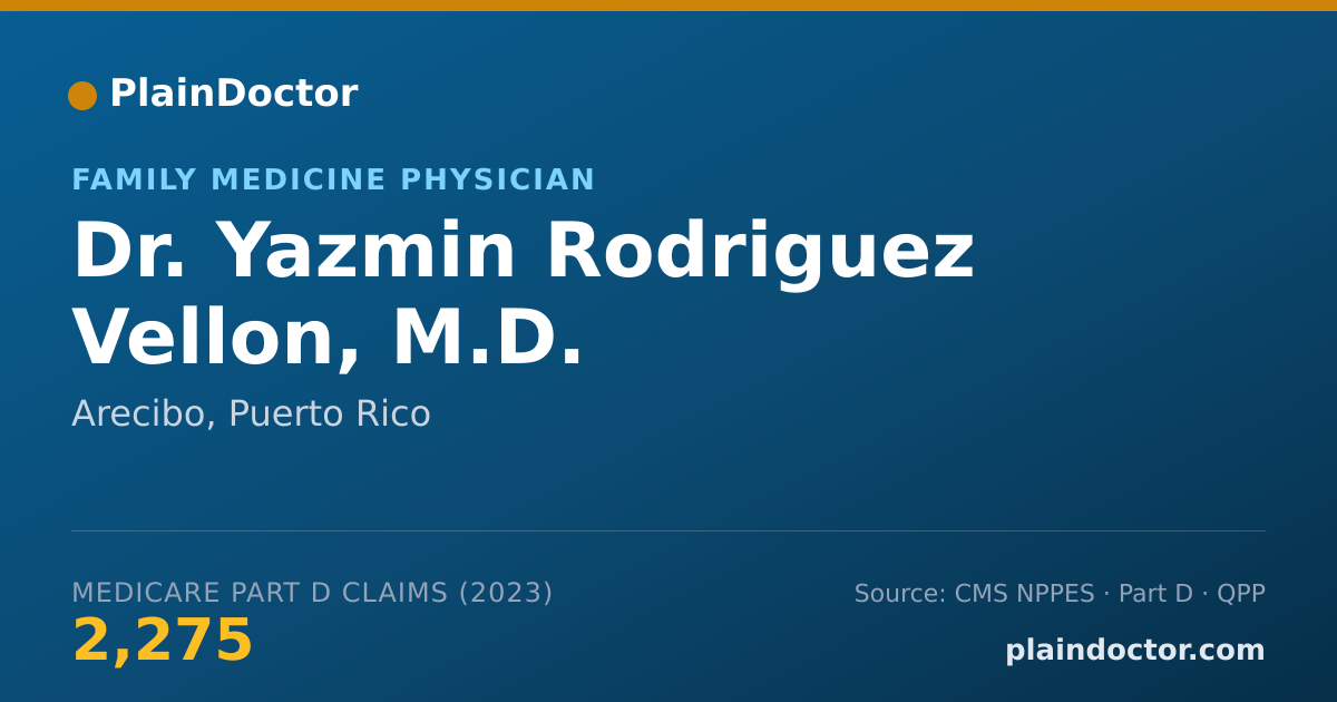 Shareable card for Yazmin Rodriguez Vellon, M.D. - Family Medicine Physician, Arecibo, PR