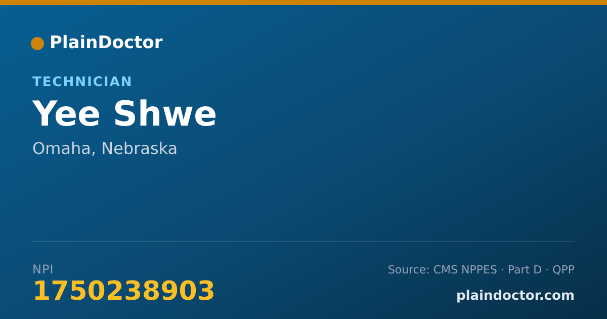 Shareable card for Yee Shwe - Technician, Omaha, NE