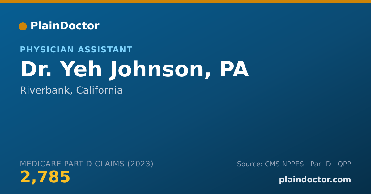 Shareable card for Yeh Johnson, PA - Physician Assistant, Riverbank, CA