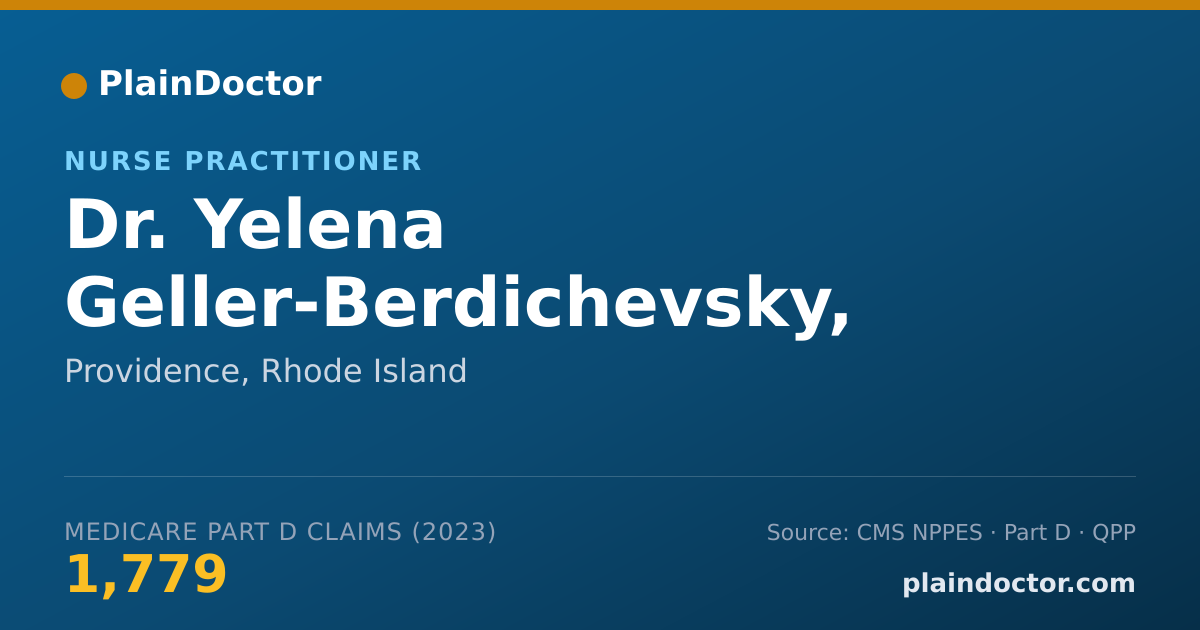 Shareable card for Yelena Geller-Berdichevsky, NP - Nurse Practitioner, Providence, RI