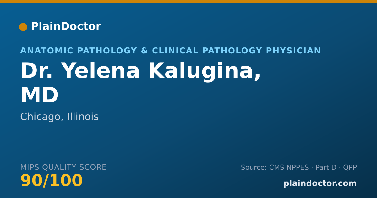 Shareable card for Yelena Kalugina, MD - Anatomic Pathology & Clinical Pathology Physician, Chicago, IL