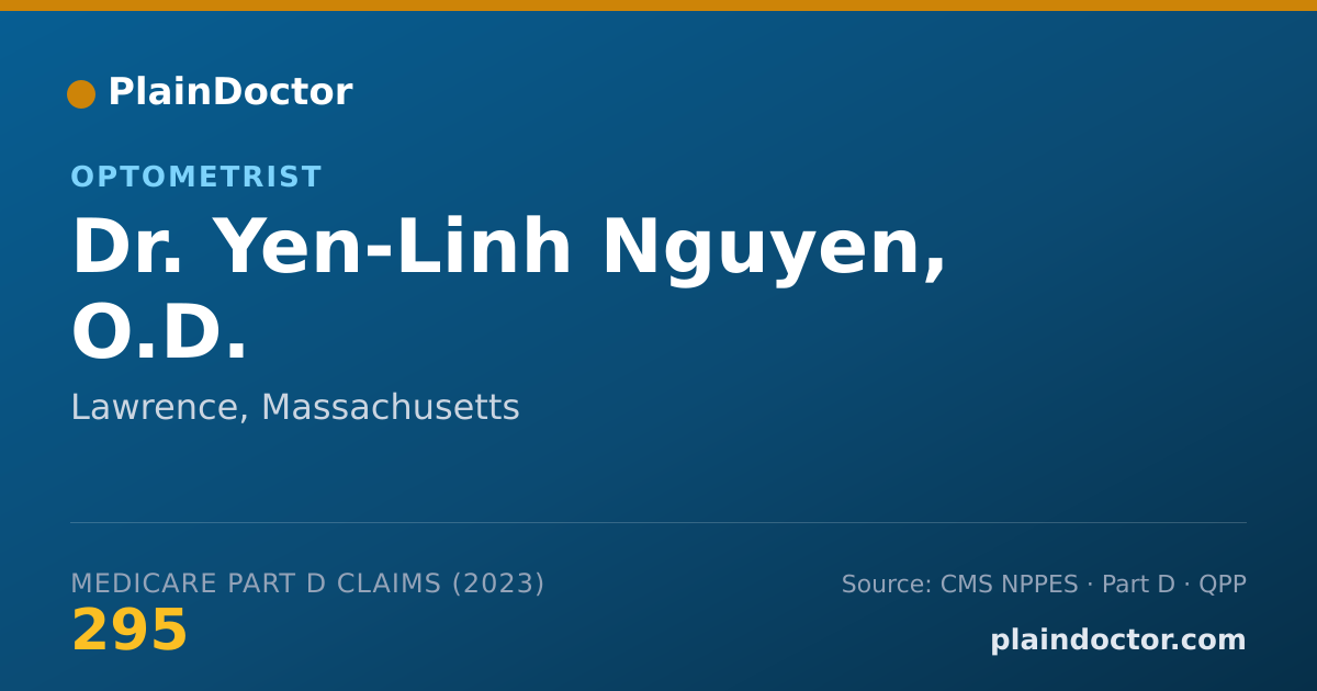 Shareable card for Yen-Linh Nguyen, O.D. - Optometrist, Lawrence, MA