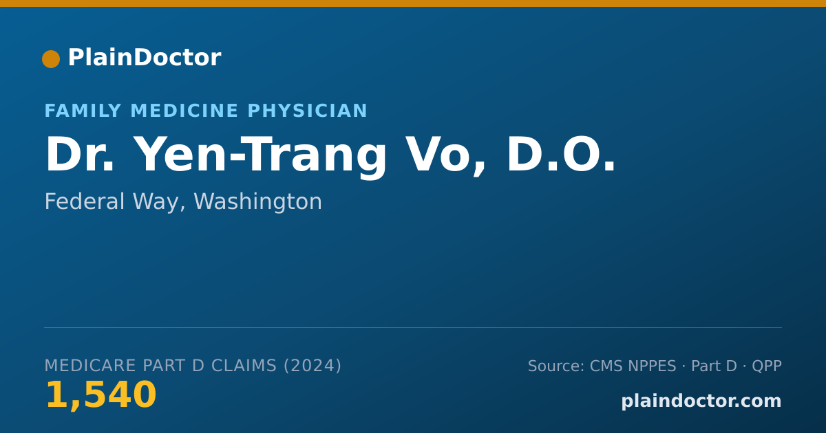 Shareable card for Yen-Trang Vo, D.O. - Family Medicine Physician, Federal Way, WA