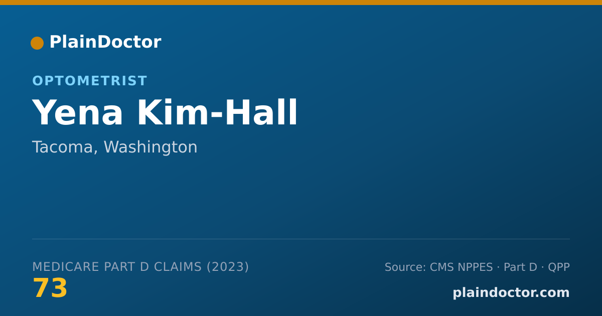 Shareable card for Yena Kim-Hall - Optometrist, Tacoma, WA