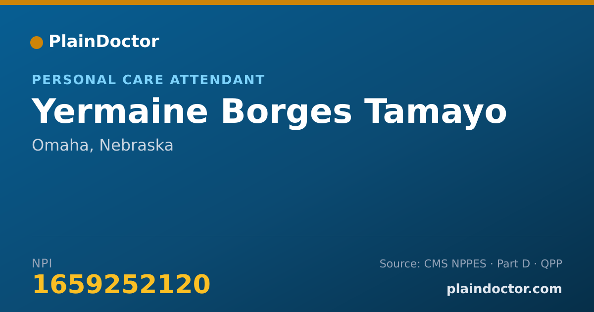 Shareable card for Yermaine Borges Tamayo - Personal Care Attendant, Omaha, NE