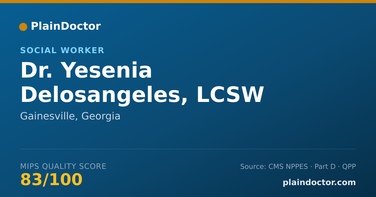 Shareable card for Yesenia Delosangeles, LCSW - Social Worker, Gainesville, GA