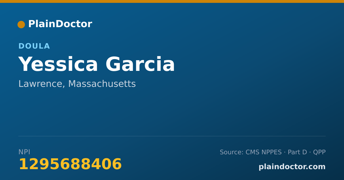 Shareable card for Yessica Garcia - Doula, Lawrence, MA