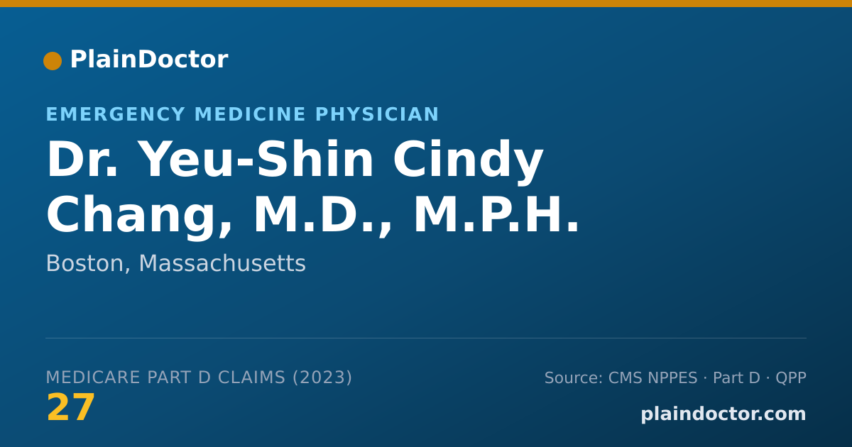 Shareable card for Yeu-Shin Cindy Chang, M.D., M.P.H. - Emergency Medicine Physician, Boston, MA