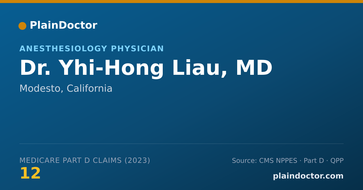 Shareable card for Yhi-Hong Liau, MD - Anesthesiology Physician, Modesto, CA