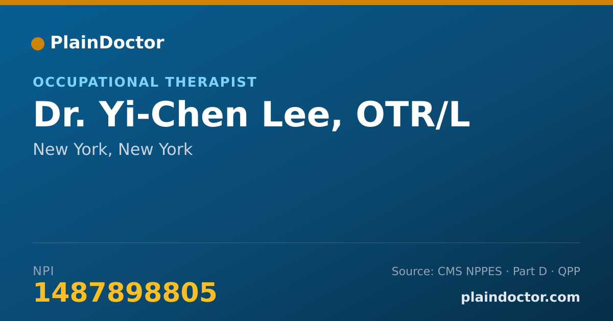Shareable card for Yi-Chen Lee, OTR/L - Occupational Therapist, New York, NY