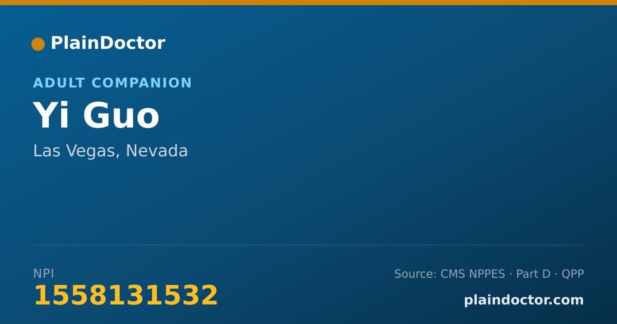 Shareable card for Yi Guo - Adult Companion, Las Vegas, NV