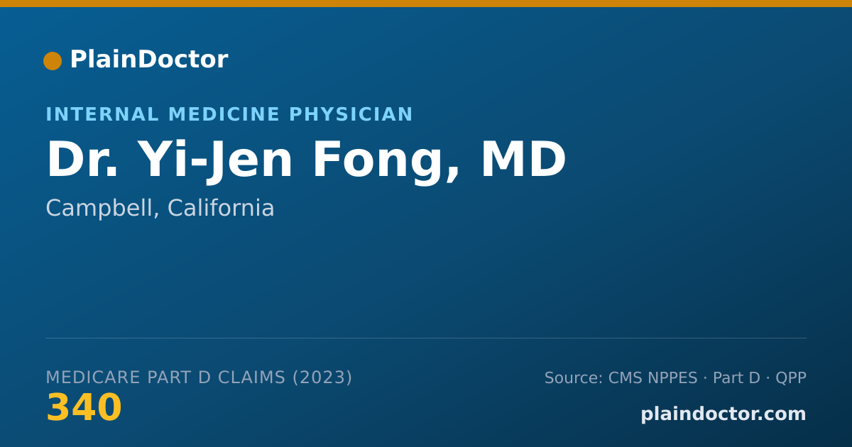 Shareable card for Yi-Jen Fong, MD - Internal Medicine Physician, Campbell, CA