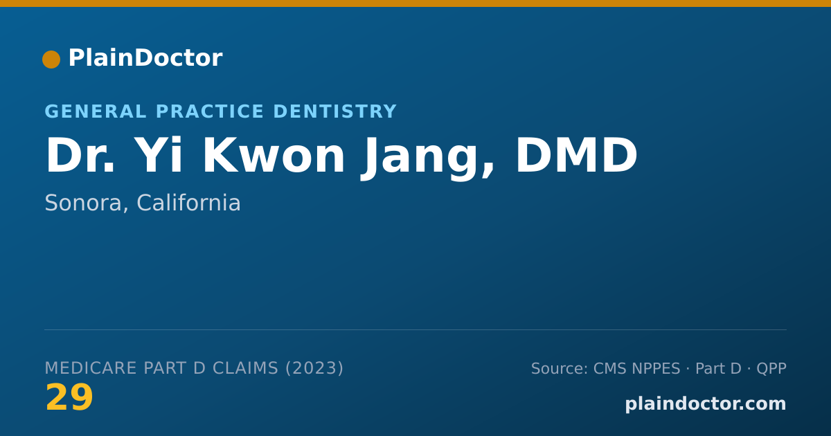 Shareable card for Yi Kwon Jang, DMD - General Practice Dentistry, Sonora, CA