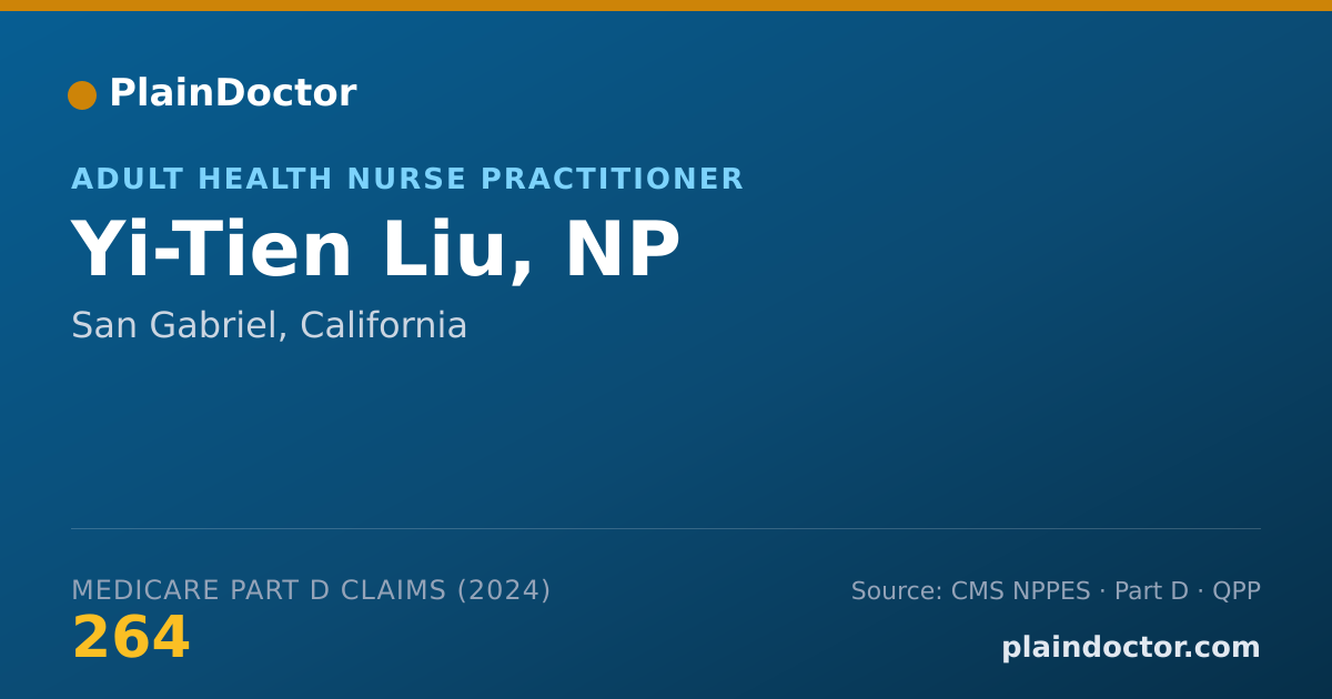 Shareable card for Yi-Tien Liu, NP - Adult Health Nurse Practitioner, San Gabriel, CA