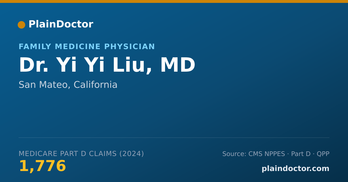 Shareable card for Yi Yi Liu, MD - Family Medicine Physician, San Mateo, CA