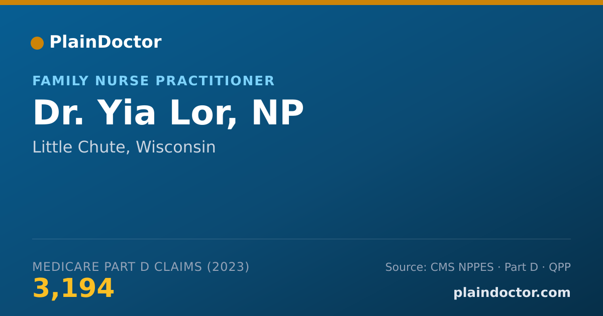 Shareable card for Yia Lor, NP - Family Nurse Practitioner, Little Chute, WI
