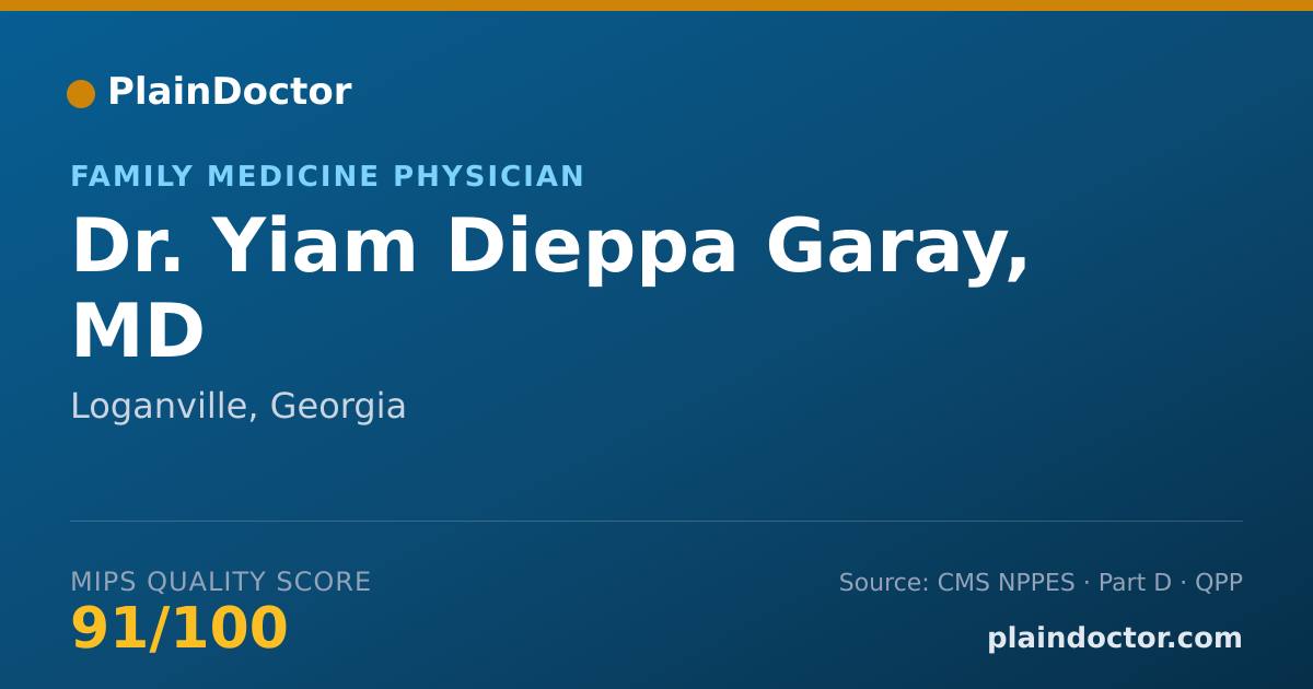 Shareable card for Yiam Dieppa Garay, MD - Family Medicine Physician, Loganville, GA