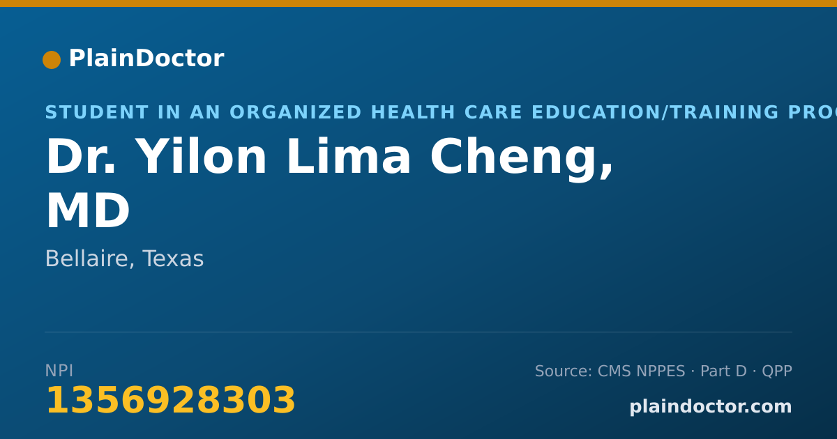 Shareable card for Yilon Lima Cheng, MD - Surgery Physician, Bellaire, TX