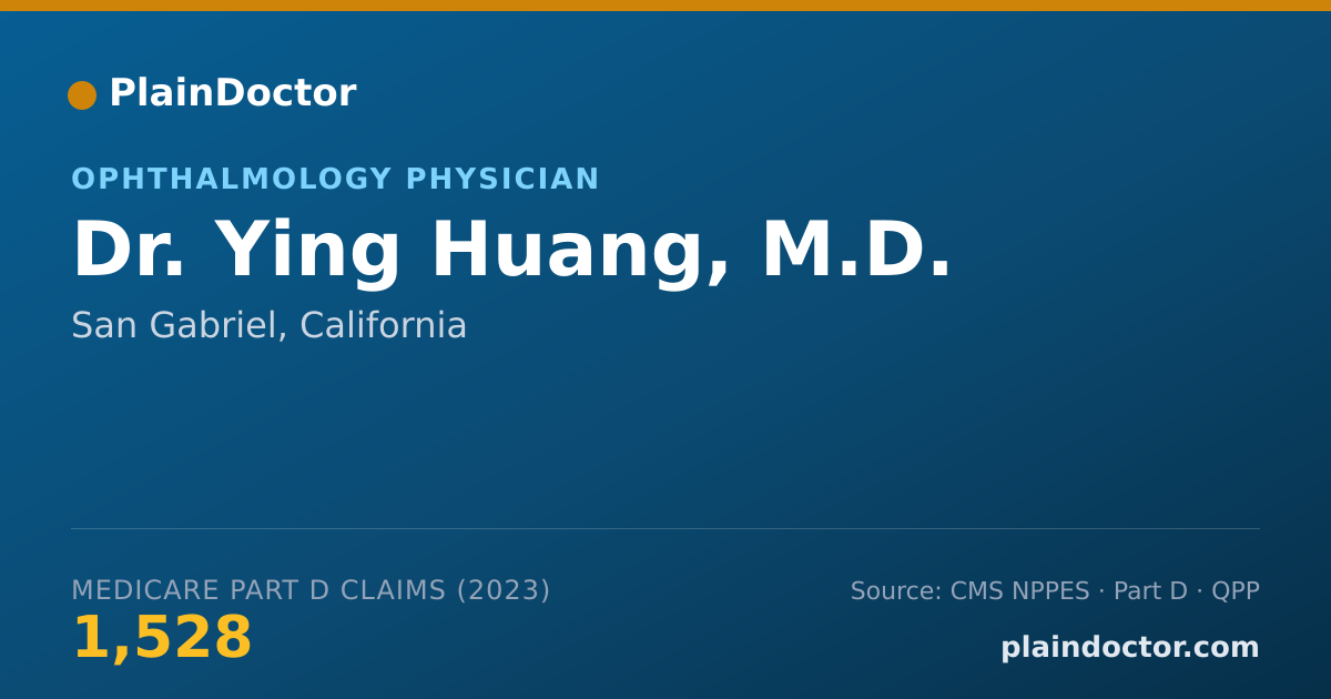 Shareable card for Ying Huang, M.D. - Ophthalmology Physician, San Gabriel, CA