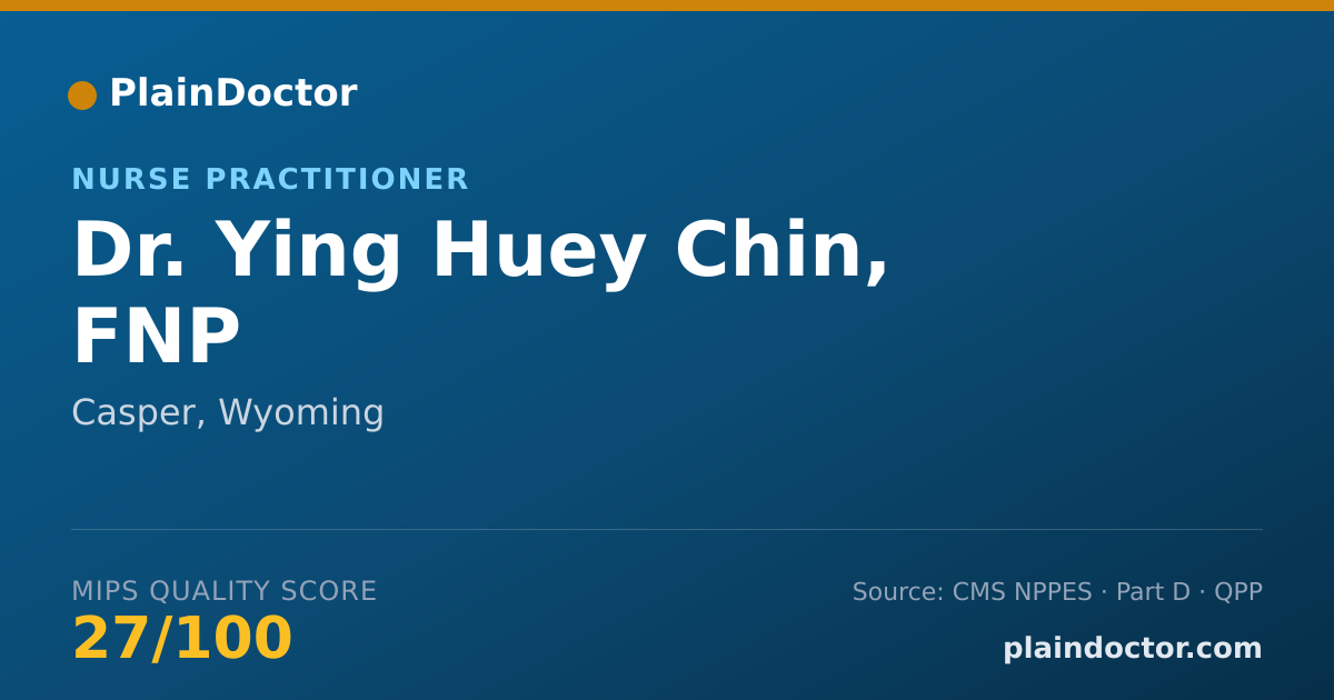 Shareable card for Ying Huey Chin, FNP - Nurse Practitioner, Casper, WY